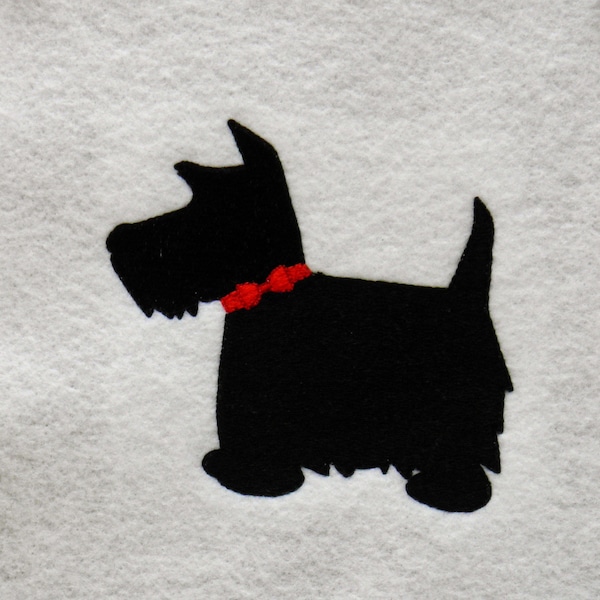 Scottie Dog Boy Embroidery Design, multiple Formats
