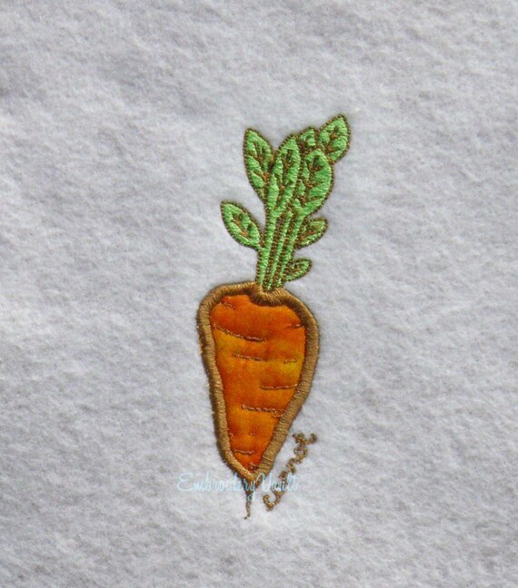 Embroidered Iron On Vegetable Carrot Patch Sew On Badge Clothes Craft Embroidery - Foto 5