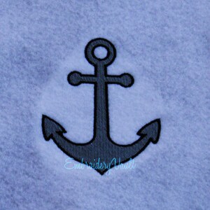 Nautical Anchor embroidery design, multiple formats image 1