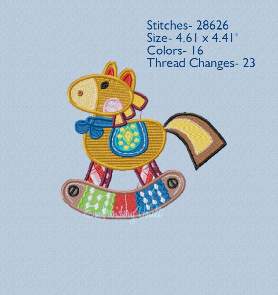 Patchy Rocking Horse Embroidery Design, Multiple Formats Etsy UK
