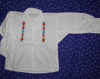 Boys Folk Shirts - decorated with Hungarian folk embroidery