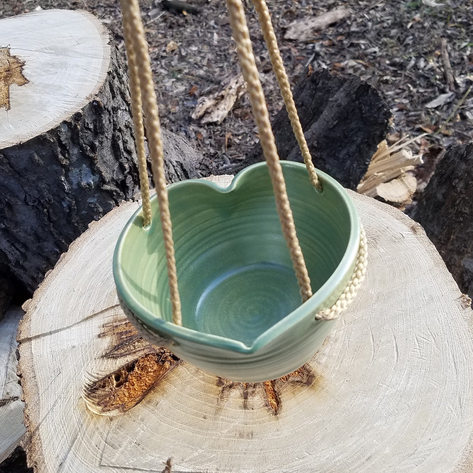 Hanging Heart Planter Bird Feeder No Drainage Hole Etsy