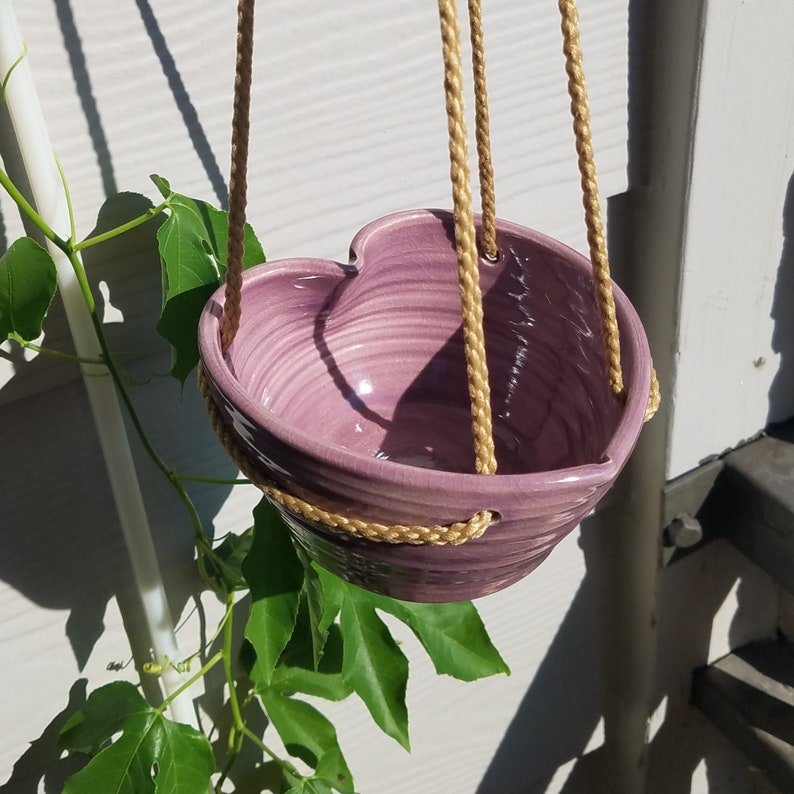 Hanging Heart Planter Bird Feeder No Drainage Hole Etsy