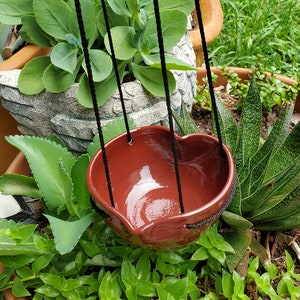 Hanging Heart Planter Bird Feeder (No Drainage Hole)