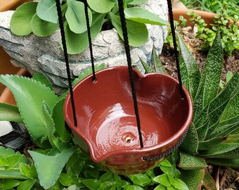 Hanging Heart Planter Bird Feeder (With Drainage Hole)