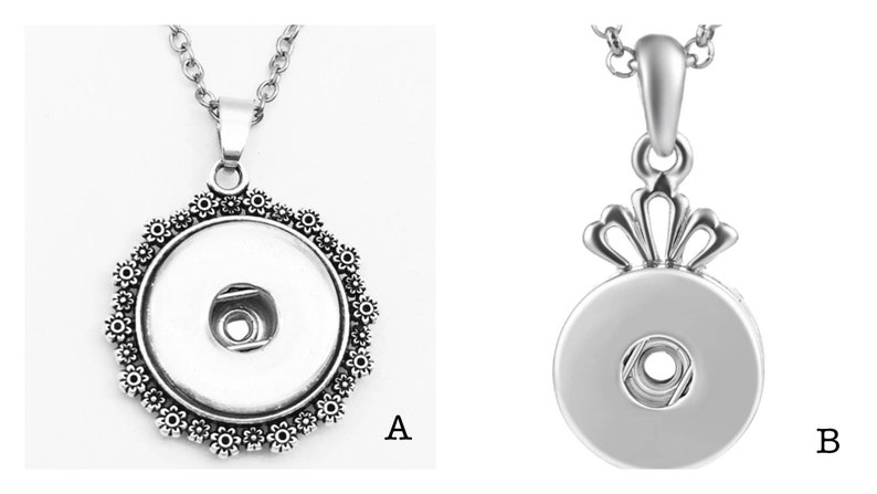 Snap Button Pendant fits 18 mm snap button