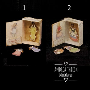 Miniature Paper Doll Wardrobe #1 or #2  OOAK