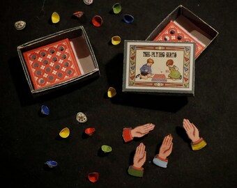 Vintage Miniature Flying Hats Game - Artisan Handmade Miniature 1:12 scale