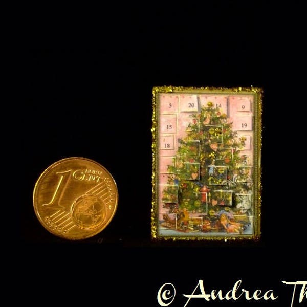 Miniature Advent Calendar 1/12 scale