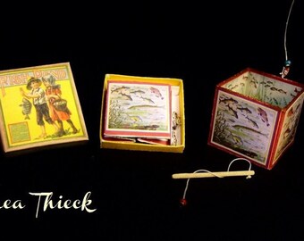 Miniatures Magnetic Fish Pond Games - 1:12 scale - choose the one you like