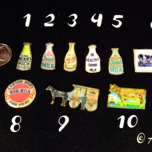 Miniature Tin Sign for the Dairy & Ice Parlor 1/12 scale choose ONE image 1