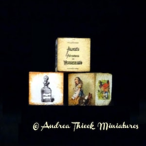 Miniature Alice in Wonderland Cubes - 1:12 scale