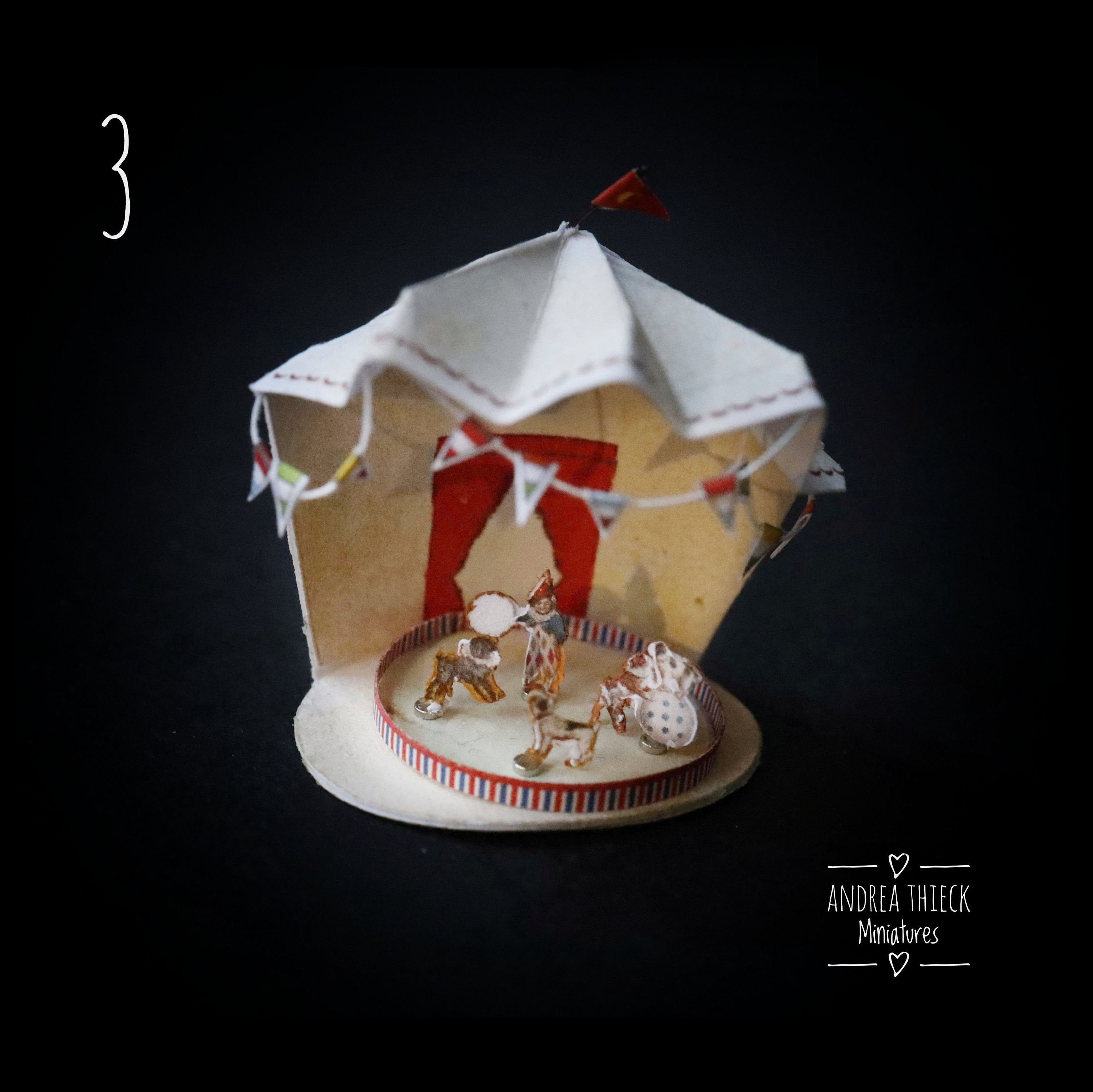 高感度ショップで2023年売れたブランド Toy Circus Vintage Tent 1:12 Miniature Handmade Artisan - コレクション