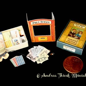 Vintage Miniature Post Office Game 1 Artisan Handmade Miniature 112