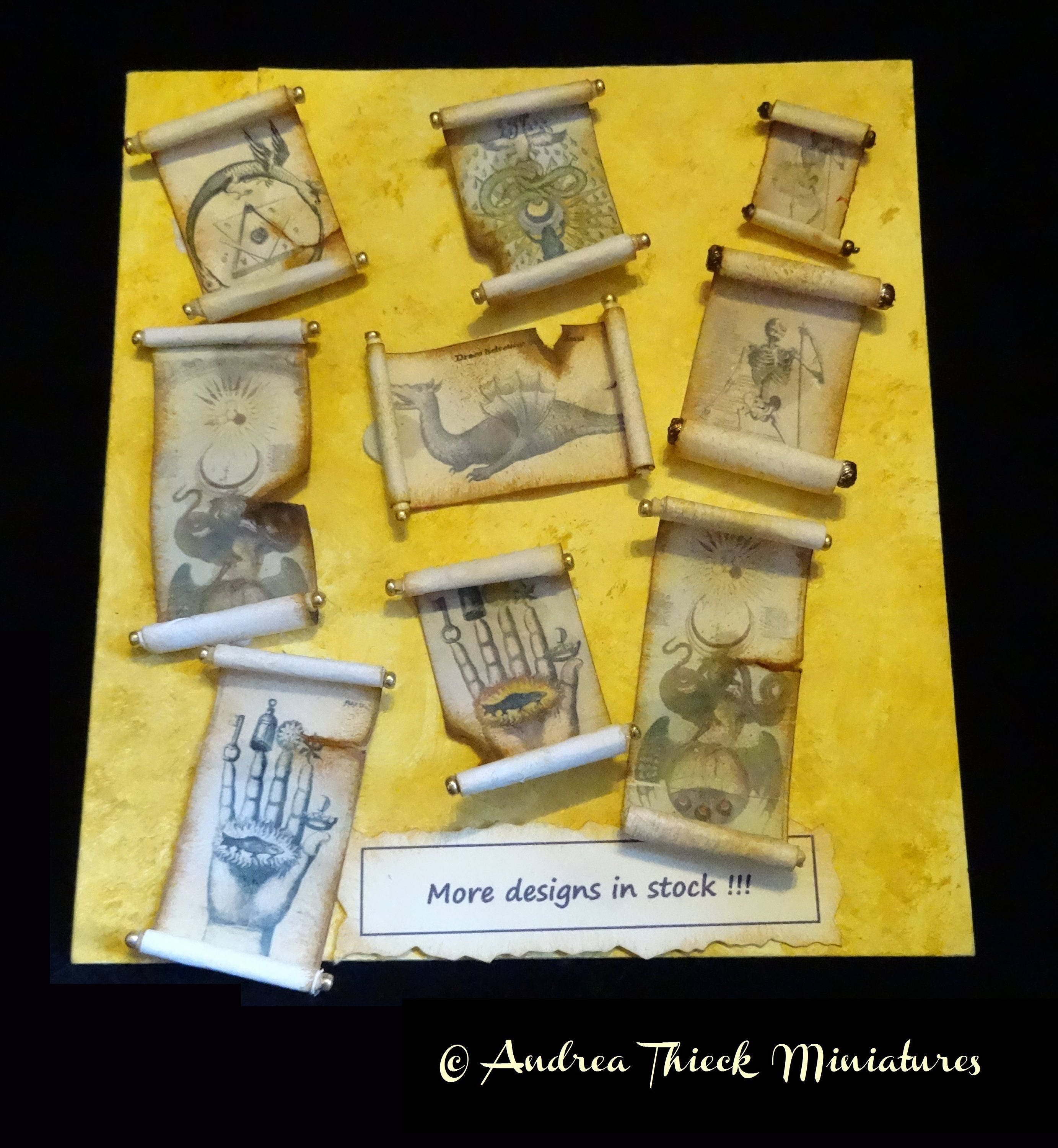 Miniature Rolled Parchments - One Inch Scale - Choose One (or More ...