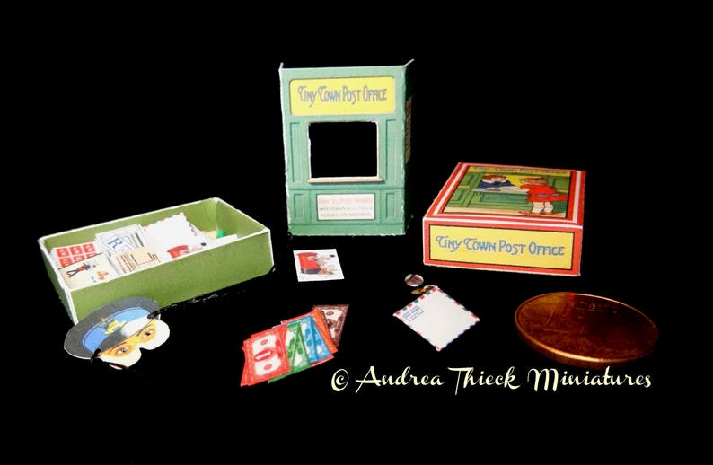 Vintage Miniature Post Office Game 2 Artisan Handmade Etsy