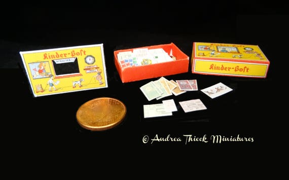 Vintage German Miniature Post Office Game 1 Artisan Handmade Etsy