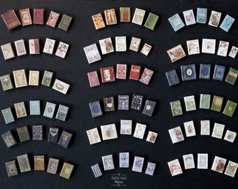 Vintage Miniature Books - flower themes - 1/12  - choose the stack you like