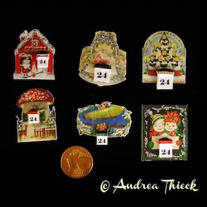 Miniature tear off advent calendar