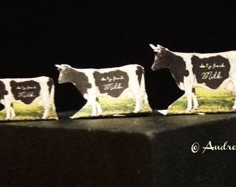Miniature Cow Display - S/M/L choose one  (english or deutsch)