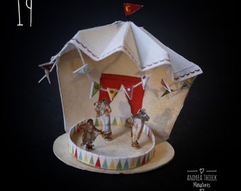 Vintage Circus Toy Tent - Artisan Handmade Miniature 1:12