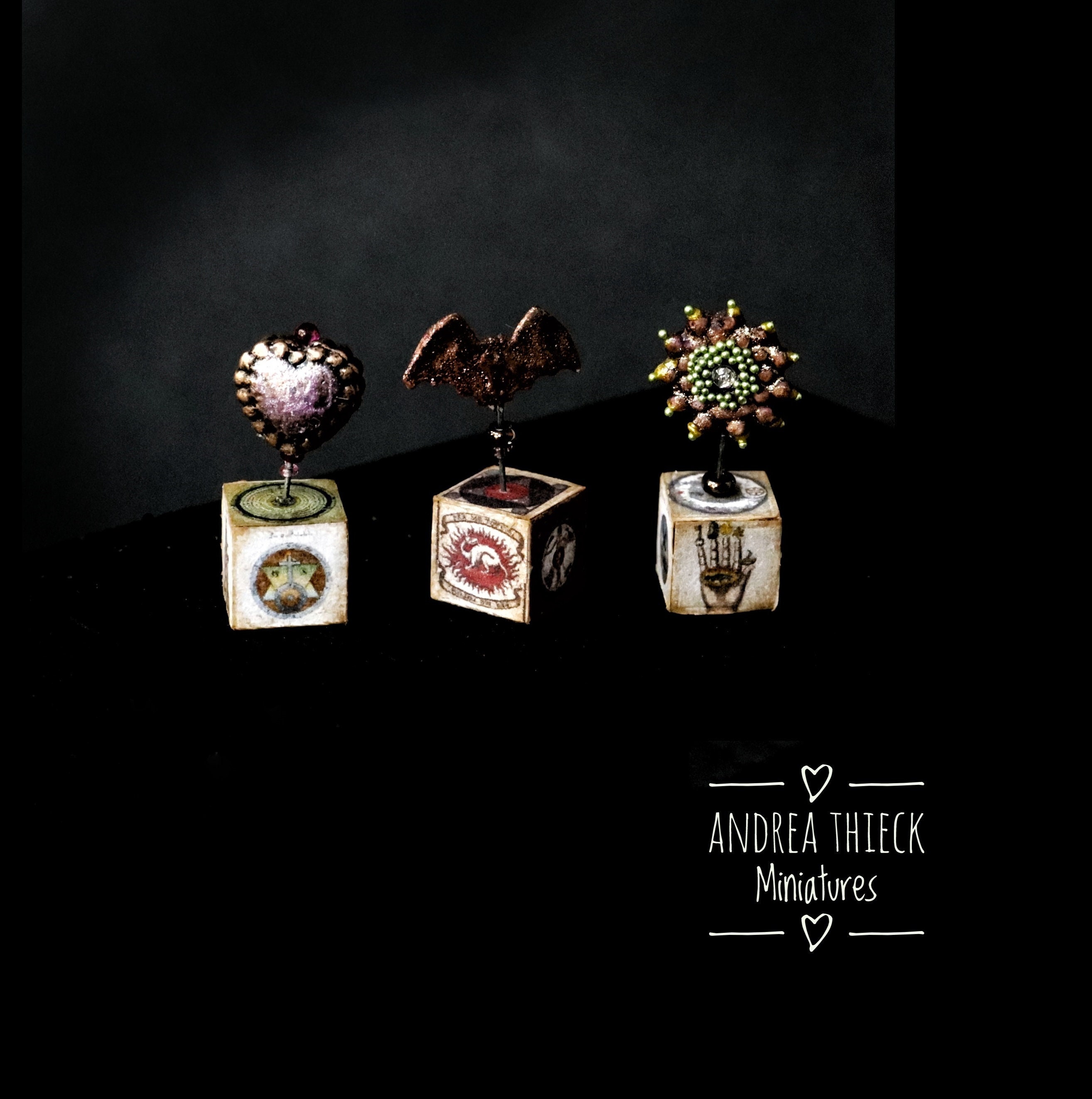 Miniature Decorated Cubes for Your Witch or Wizard One Inch Scale 1:12 ...