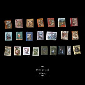 Vintage Miniature Alice in Wonderland Books - 1/12