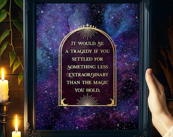 Gold Foil Celestial Print: Galactic Arch Wall Art