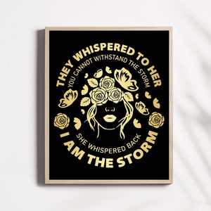 I am the Storm Print - Women Empowerment - Feminism - Affirmation Print - 8.5x11 inches