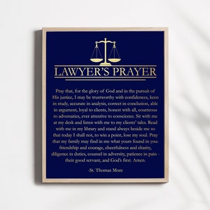 Lawyers Prayer Print - Lawyer Gift - Attorney Gift - Foil Print - 8.5x11 inches