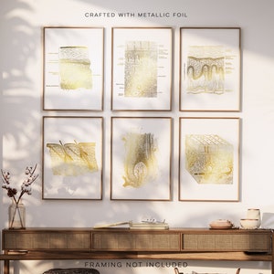 Coffret cadeau esthéticienne de 6 impressions - décoration de bureau d&#39;esthéticienne - art dermatologique - impression feuille d&#39;or - art de l&#39;épiderme