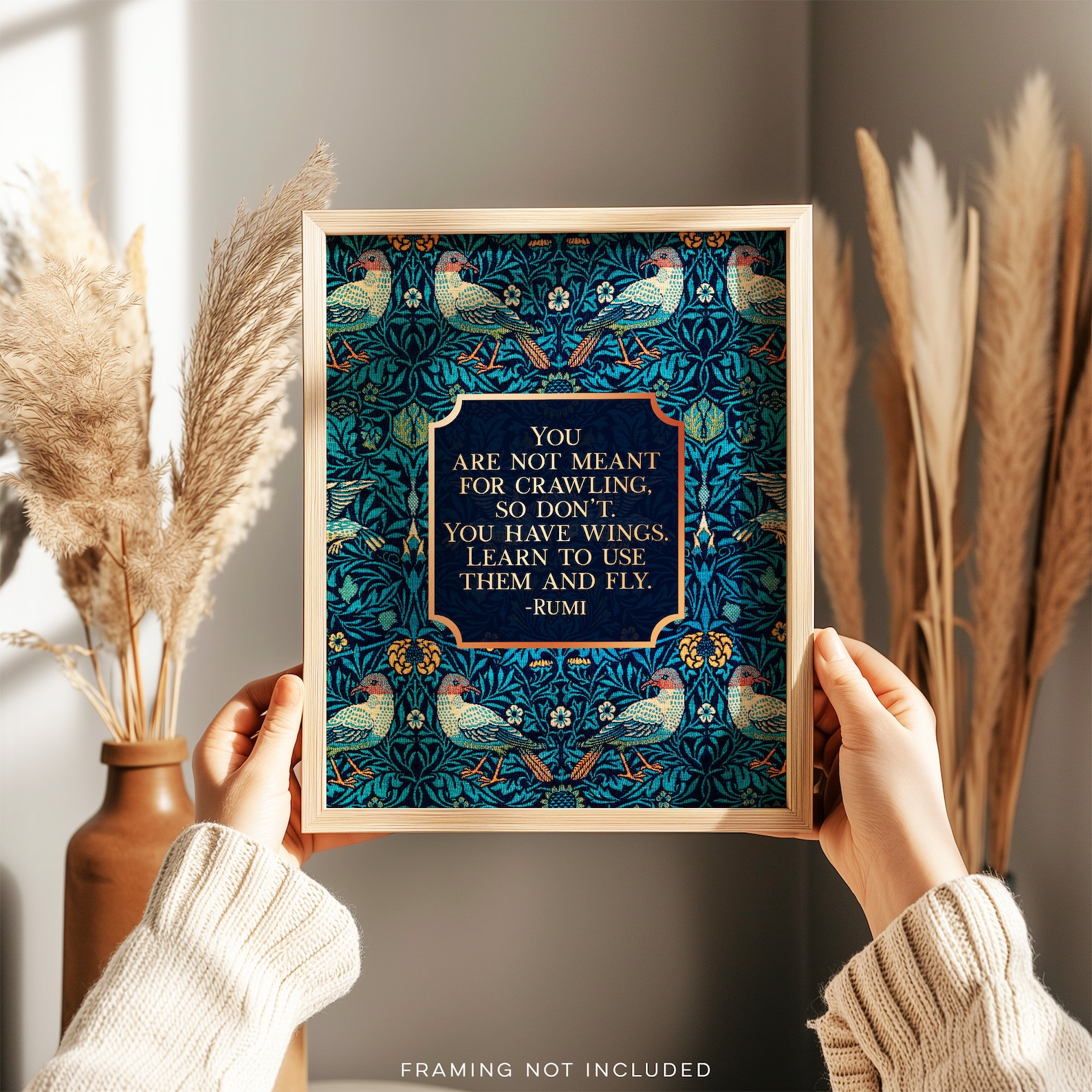 Rumi Quote Print - Gold Foil Print - Rumi Inspirational Quote - William ...