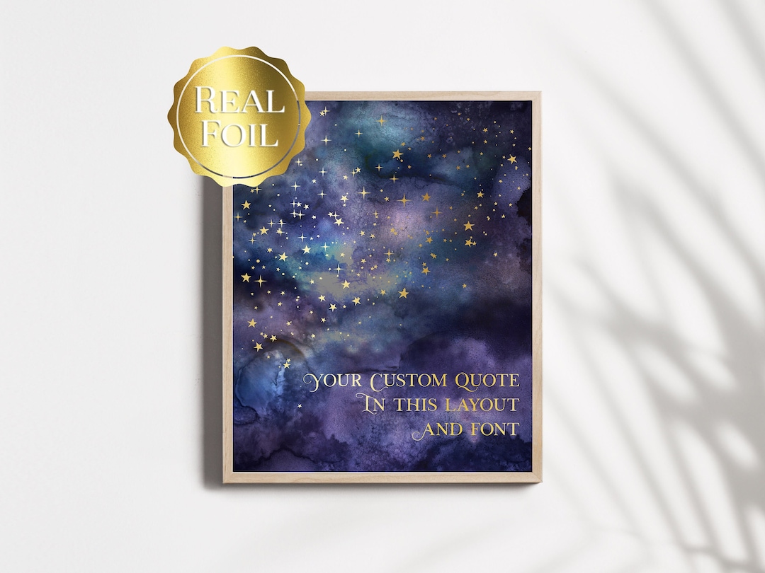 Gold Foil Custom Quote Print Custom Gold Foil Print Personalized Gold ...