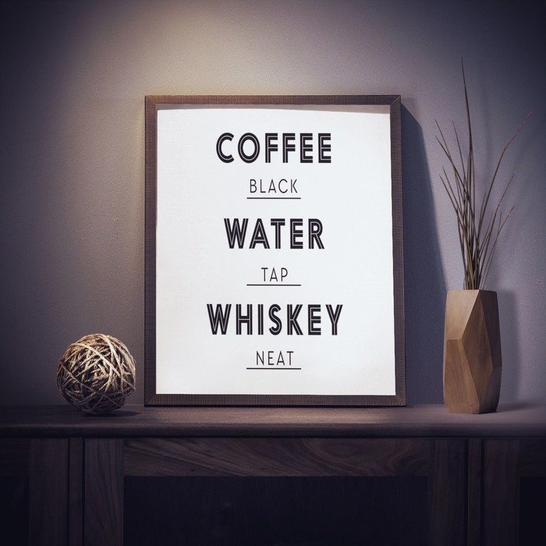 coffee quotes funny quote print typography print etsy