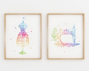 Gifts for Sewers - Sewing Machine Art - Sewing Gifts - Sewing Room Decor