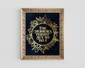 The Horrors Persist But So Do I, Gold Foil Print, Gothic Boho Wall Art Decor, Room Decor for Office or Apartment, Dark Academia