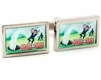 Golf 'Hole in One' 'Ace' Cufflinks from an original exclusive golf  image