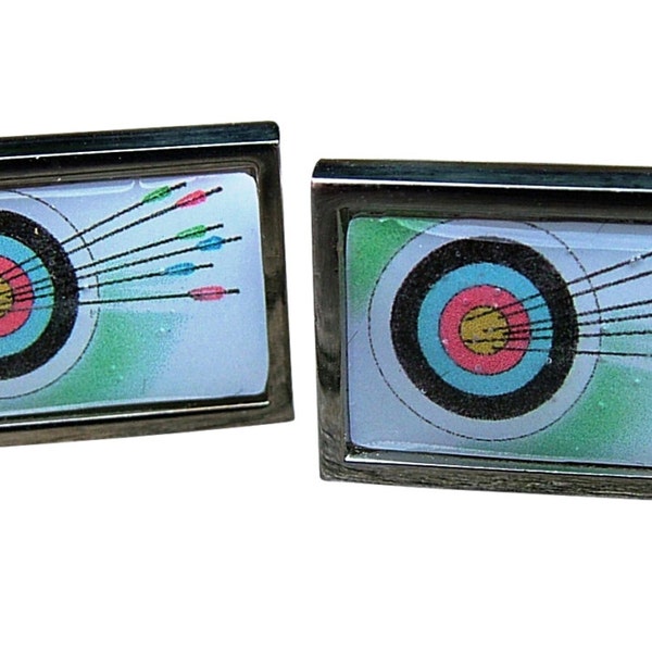 Archery Target Cufflinks from an original image