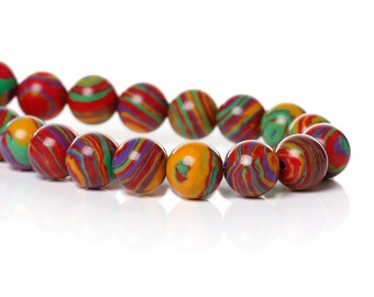 Summer Fun Fordite Beads-10mm