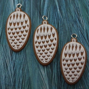 Gingerbread Cookie Cutter Pendant Charms-Pine Cones