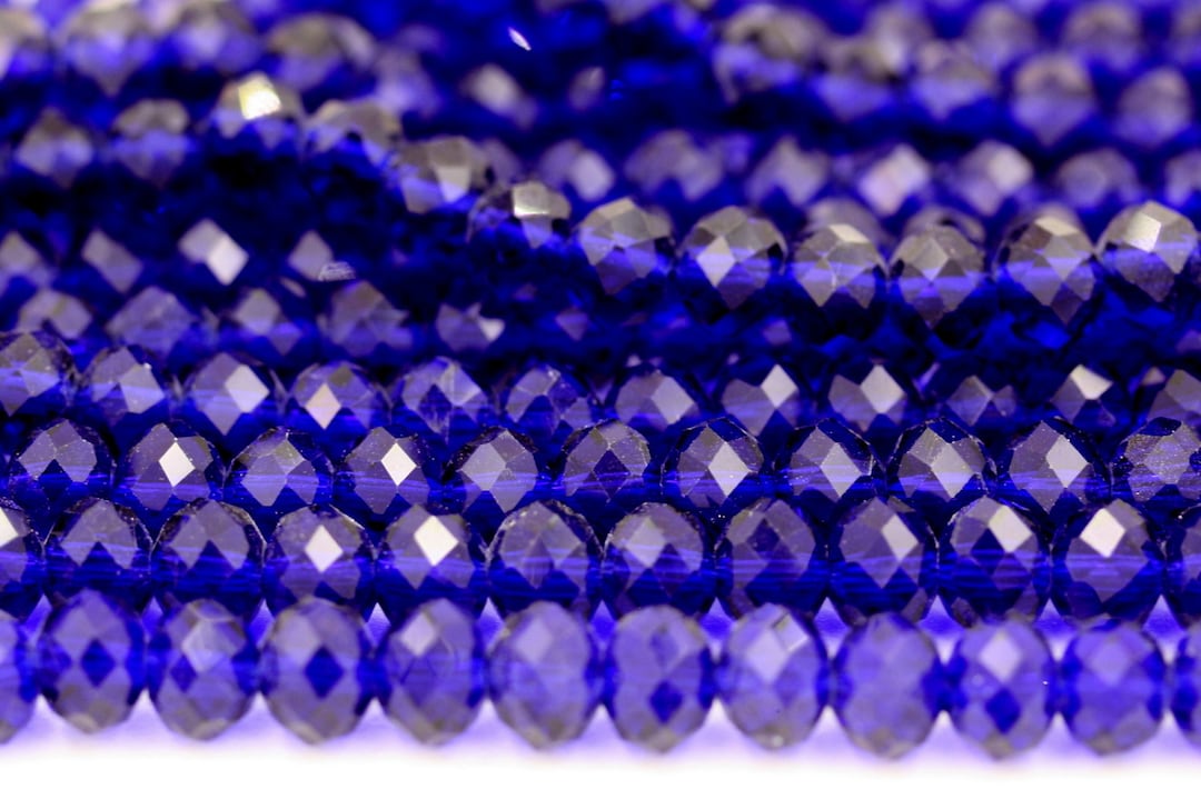 Royal Blue AB/Full String Crystal Glass Bead main image 0