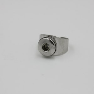 May include: A stainless steel clamp with a hex socket head screw. The clamp is designed to secure objects and has a simple, functional design. The metal has a shiny, reflective surface, and the object is set against a white background.