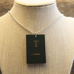 Sherlock Holmes 221B Charm Necklace