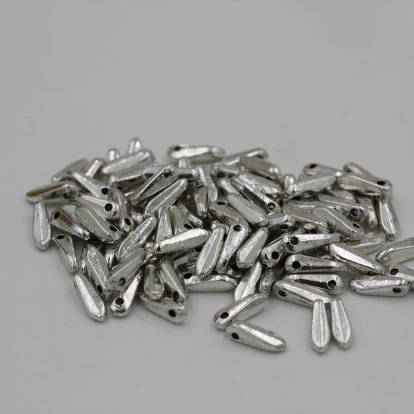 NEW-Pewter Silver Dagger Beads