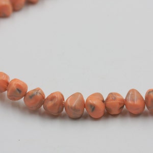 Vintage Peach Freeform Beads