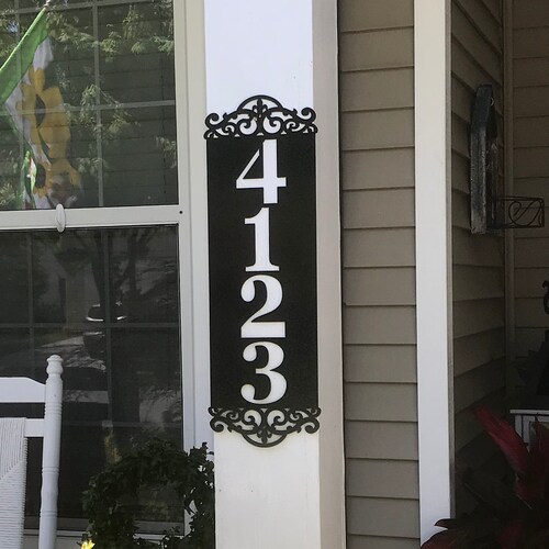Vertical Personalized Metal Address Sign Custom Address Sign Etsy