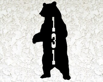 Personalized Bear Address Metal Sign - Custom Bear Address Sign