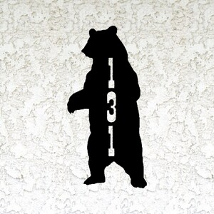 Personalized Bear Address Metal Sign - Custom Bear Address Sign