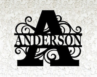 Monogram Sign - Metal Monogram - Personalized Name Sign - Custom metal Name sign - Personalized Monogram - Last Name Sign - Monogram Decor