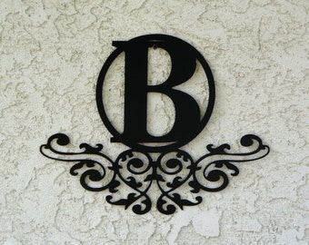 Personalized Family Monogram Metal Sign - Custom metal letter sign-Made in USA-Gift Ideas